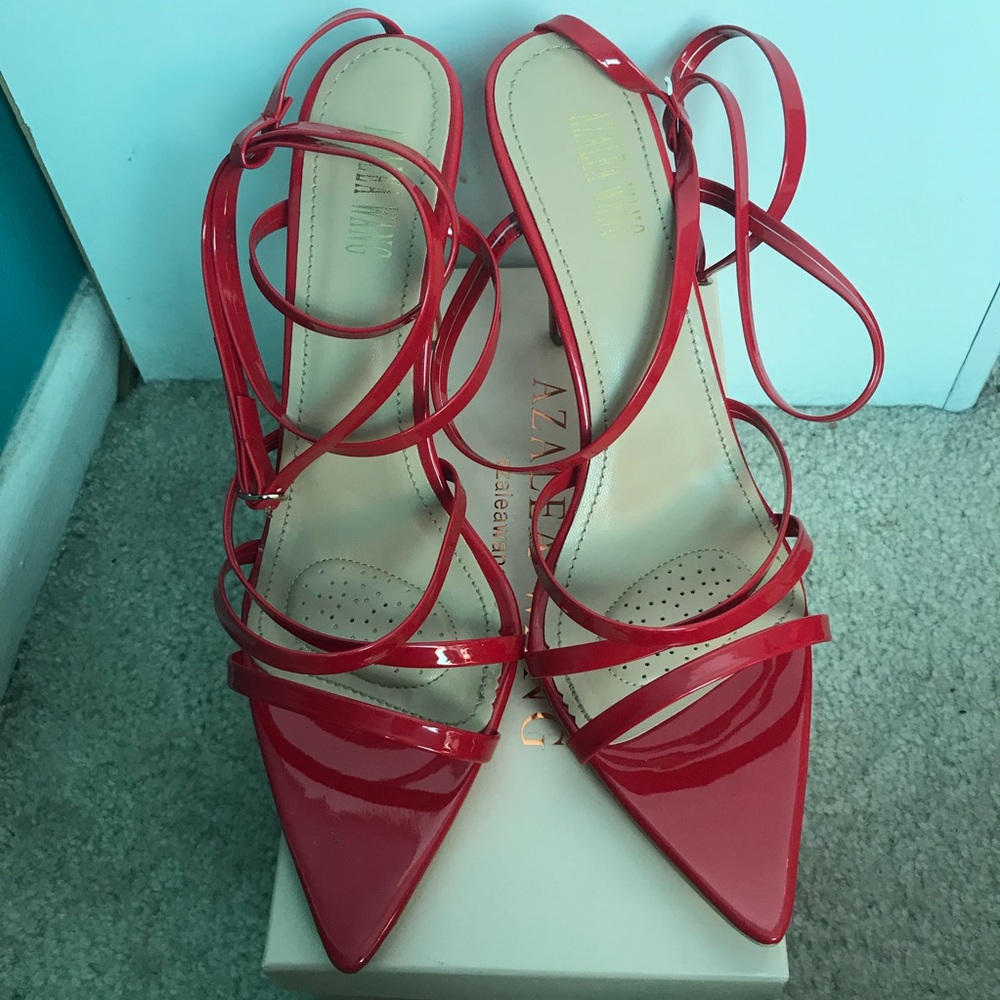 Red Strappy Heels